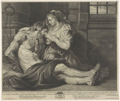 Cimon in Pero (Caritas Romana) alkotó: Cornelis van Caukercken