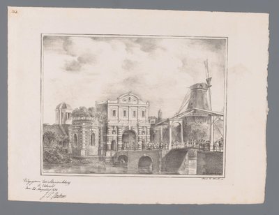 Catharijnepoort Utrechtben Arcképek Utrechtben vagy annak közelében (sorozat címe) alkotó: Cornelis van Hardenbergh