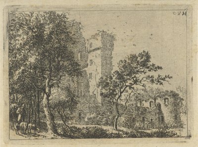 Duurstede várának romjai alkotó: Cornelis van Hardenbergh