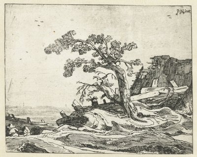 Táj fa Négy tájkép (sorozat címe) alkotó: Cornelis van Kittensteyn (attributed to)