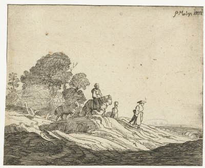 Táj lovakkal Négy tájkép (sorozat címe) alkotó: Cornelis van Kittensteyn (attributed to)