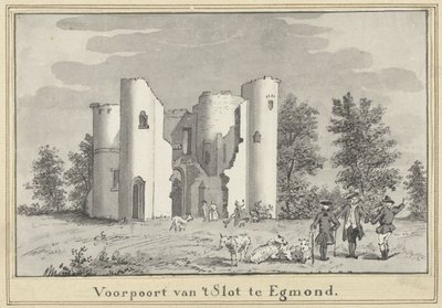 Az egmondi vár romjai alkotó: Cornelis van Noorde (attributed to)