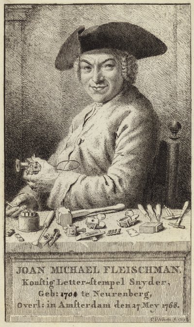 Johann Michael Fleischmann portréja alkotó: Cornelis van Noorde