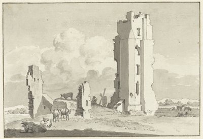A ház romjai Kleve-ben Haarlem közelében alkotó: Cornelis van Noorde