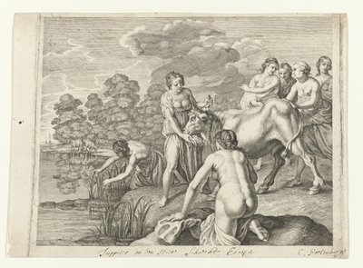 Jupiter sakkozik Európában Ovidius metamorfózisai (sorozat címe) alkotó: Cornelis van Poelenburch (possibly)