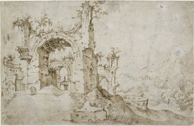 Táj romokkal alkotó: Cornelis van Poelenburch