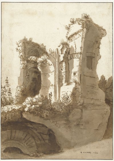 Az úgynevezett Palazzo Maggiore romja a Palatinus-dombon alkotó: Cornelis van Poelenburch