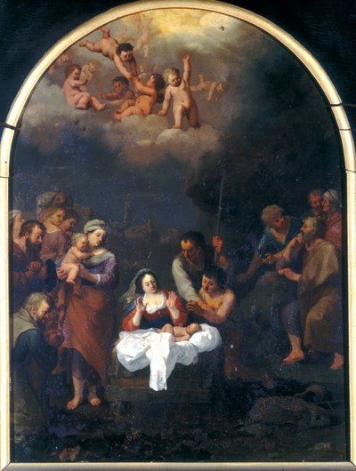 A pásztorok imádata alkotó: Cornelis van Poelenburgh or Poelenburch