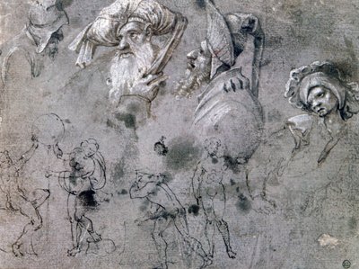 „Study with Heads with Expressions”, c1468-1533 alkotó: Cornelius Engebrechtsz