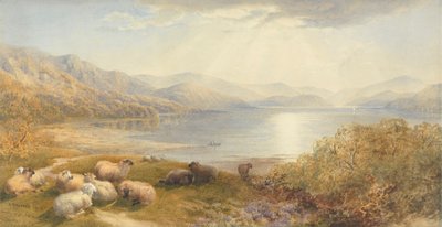 Jelenet a Mawddach-on, Barmouth közelében alkotó: Cornelius Pearson