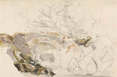 Híd és fák alkotó: Cornelius Varley