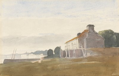 Víkendház egy öbölben alkotó: Cornelius Varley