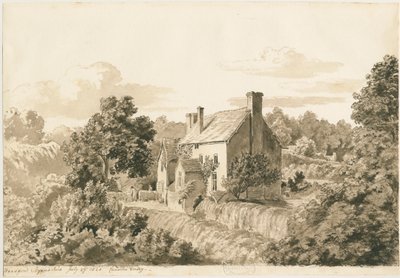 Woodford – Víkendházak: szépia rajz, 1820. július 27 alkotó: Cornelius Varley