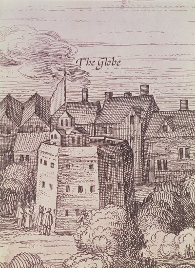 A Globe Színház, részlet egy metszetből alkotó: Cornelius de Visscher