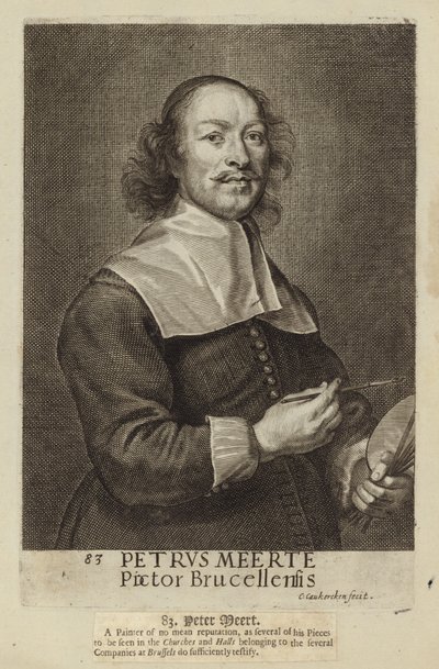 Peter Meert flamand festő. Cornelis van Caukercken metszete alkotó: Cornelius van Caukercken