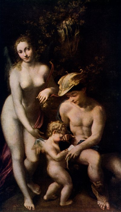 Vénusz Merkúrral és Ámorral A szerelem iskolája, c1525, 1912. alkotó: Antonio da Correggio