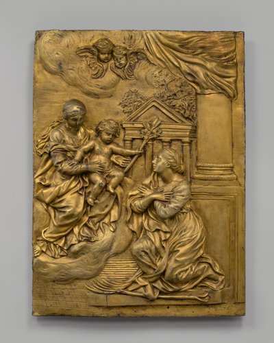 A Szűz és a Gyermek megjelenése Szent Mártonnak, c. 1650. alkotó: Cosimo Fancelli