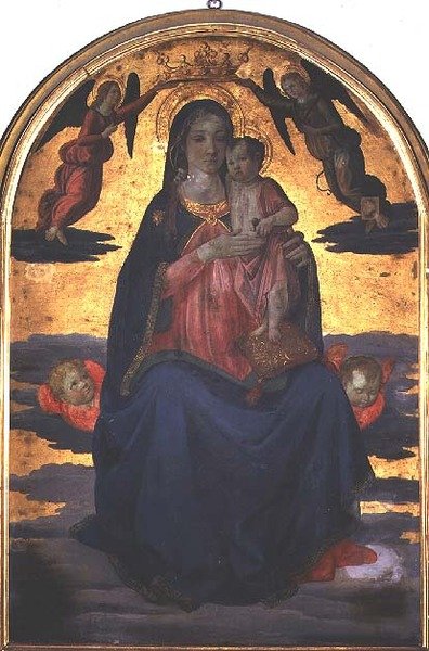 Madonna és gyermek (tempera a panelen) alkotó: Cosimo Rosselli