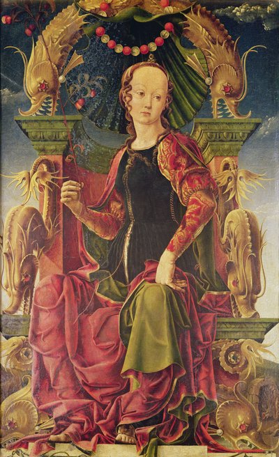 A Muse, 1455-1460 körül (olaj tojástemperával) alkotó: Cosimo Tura