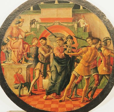 Szent Maurió oltárképe, Szent Mauritius elítélésének jelenete, 1480 körül, Cosme