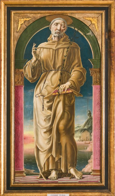 Páduai Szent Antal (olaj és tempera a panelen) alkotó: Cosimo Tura