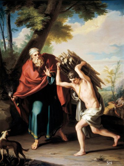 Izsák áldozata. Cosme ACUNA TRONCOSO festménye (1759-?), c. 1781 (olaj, vászon) alkotó: Cosme Acuña Troncoso