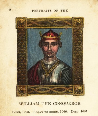 I. Vilmos hódító angol király portréja, 1023-ban született, 1066-ban kezdett uralkodni és 1087-ben halt meg alkotó: Cosmo Armstrong