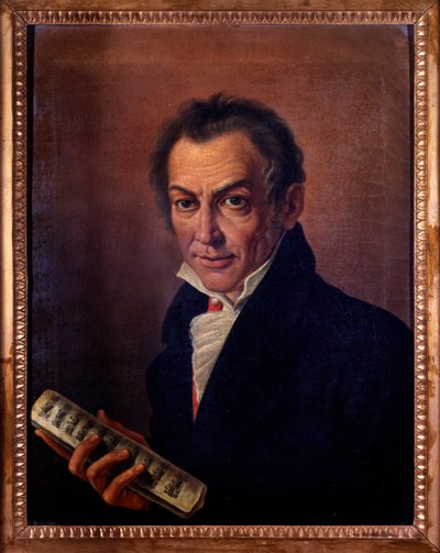 Nicola Antonio Zingarelli olasz zeneszerző és orgonaművész portréja. c. 1800 (festmény) alkotó: Costanzo Angelini