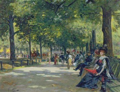 Hyde Park, London (olaj, vászon) alkotó: Count Girolamo Pieri Nerli