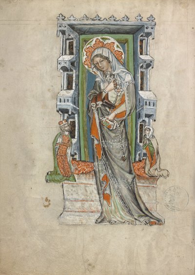 Sziléziai Szent Hedvig Ludwig Legnicai és Brieg herceggel és Agnés hercegnővel, 1353 alkotó: Court workshop of Duke Ludwig I