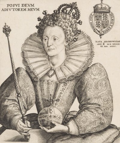 I. Erzsébet királynő, 1592. alkotó: Crispijn de Passe I
