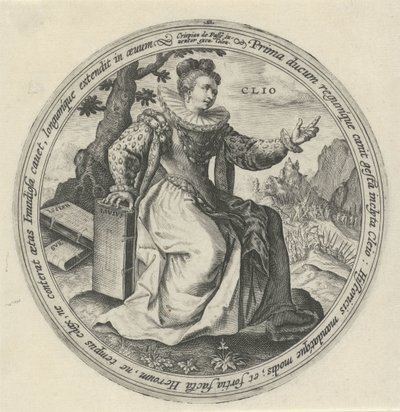Clio A kilenc múzsa (sorozat címe) alkotó: Crispijn van de Passe (I)