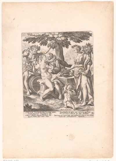 Ember a gezelschap van Venusban, Ceres en Bacchusban A Vénusz hideg Ceres és Bacchus nélkül alkotó: Crispijn van de Passe (I)