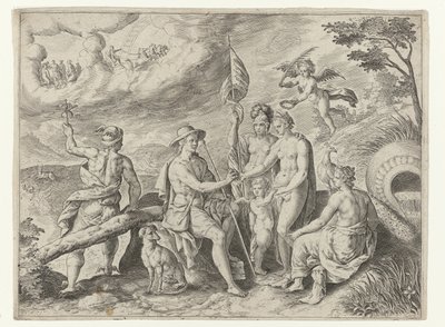 Párizs ítélete Ovidius metamorfózisai (sorozat címe) alkotó: Crispijn van de Passe (I)