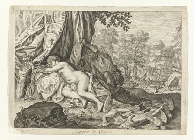 Jupiter és Callisto Metamorfosen van Ovidius (sorozat címe) alkotó: Crispijn van de Passe (II) (attributed to)
