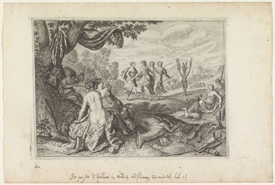 Apulus olajfává változik Ovidius metamorfózisai (sorozat címe) alkotó: Crispijn van de Passe (II) (workshop of)
