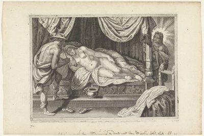 Apolló és Merkúr ellátogat Chionébe Metamorfosen van Ovidius (sorozat címe) alkotó: Crispijn van de Passe (II)