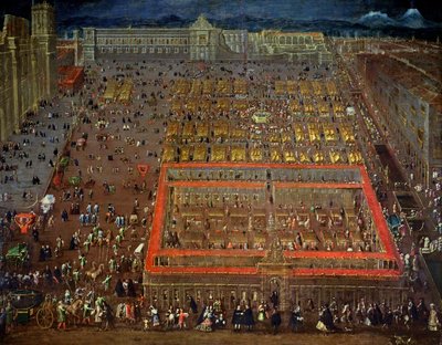 Mexikóváros központi tere, 1695 alkotó: Cristobal de Villalpando