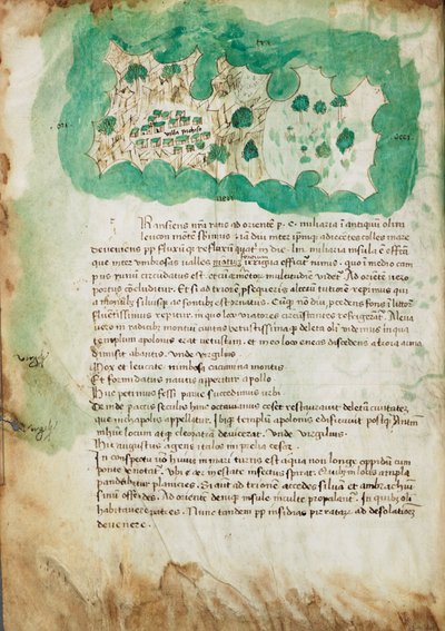 Paxos térképe, 1420 körül (pergamen) alkotó: Cristoforo Buondelmonti