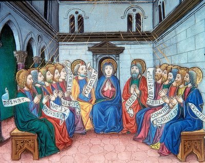 A Szentlélek kiáradása (c.141v). 1476 alkotó: Cristoforo De Predis