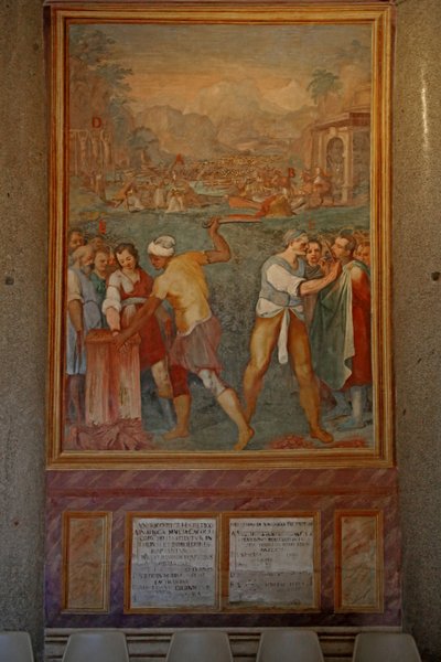 Különféle szentek mártíromsága és megcsonkítása (freskó) alkotó: Cristoforo & Tempesta Antonio (1555 1630) Roncalli