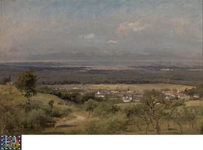 Tájkép Gasny (Normandia) közelében alkotó: Cesar de Cock