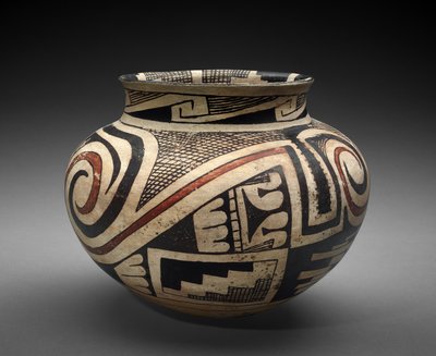 Tégely (olla) geometrikus mintákkal alkotó: Culture Mogollon