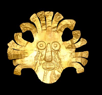 Fejdísz, ie 400 - Kr.u. 600 (arany) alkotó: Culture Nazca