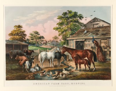 American Farm Yard – reggel alkotó: Currier and Ives