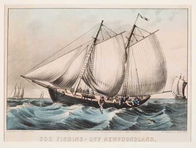 Tőkehalhalászat – Új-Fundlandon alkotó: Currier and Ives