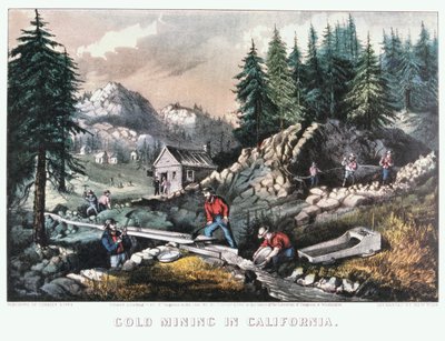 „Aranybányászat Kaliforniában”, 1849-1871 alkotó: Currier and Ives