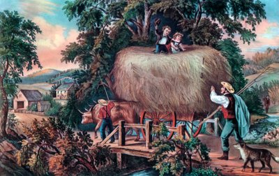 Haying Time, Az utolsó rakomány, 1868. alkotó: Currier and Ives