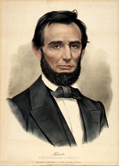 Tiszteletreméltó Abraham Lincoln, 16. elnök alkotó: Currier and Ives
