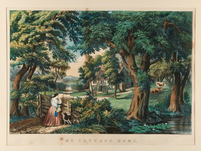 A házikóm otthona. alkotó: Currier and Ives